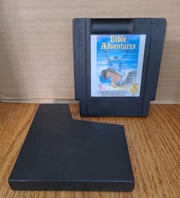 Nintendo NES Bible Adventures cart,protective sleeve No manual works