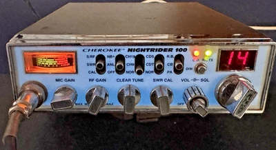 TESTED Cherokee Nightrider 100 CB Radio w/Hard to Find Original Microphone - Image 1 of 4