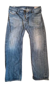 Diesel Herren Jeans blau Waykee Denim Distressed W34 L30 Regular Straight - Bild 1 von 14