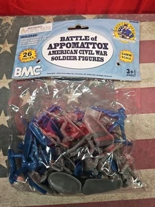 BMC CIVIL WAR Plastic Army Men 26 Battle of Appomattox Soldier Figures 1:32 54mm - Picture 1 of 6
