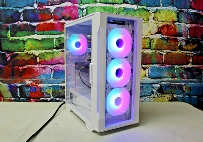 Custom RGB Gaming Desktop PC Intel Core i7 3.40 Quad 32 GB SSD Nvidia RTX 5060 - Image 1 of 4