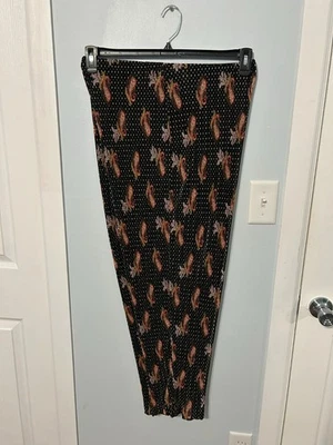 NWT JM Collection Boho Paradise Black Multi Ribbed Wide Leg Pant    Plus Size 3X - Image 1 of 2