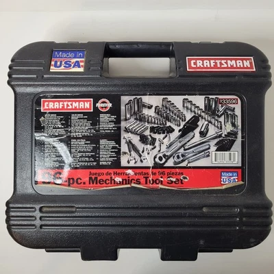 Набор механических инструментов Craftsman из 96 предметов с трещотками метрические дюйма  - Изображение 1 из 3