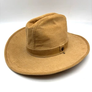 Sombrero de Vaquero Occidental Vintage Años 70 Levi's Strauss Tostado Pana Talla 7 - 21.5" Circ - Imagen 1 de 11