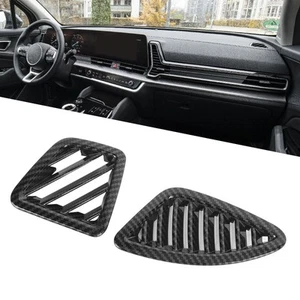 ˜2 Pcs Side Air Conditioning Vent Trim Left Right Carbon Fiber Style Stylish - Picture 1 of 22