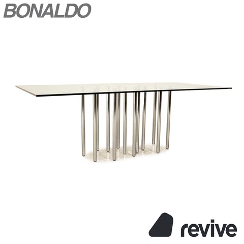 Bonaldo Mille Glas Dining Table Silver Chrome 86 5/8x39 3/8in Cover