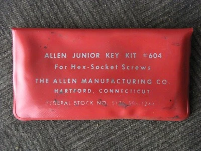 ALLEN KEY KIT SET NO. 604 ALLEN JUNIOR HEAD 7 PC. in Original Carry Case Vintage - Image 1 of 4