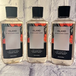 Paquete de 3 gel de lavado para cabello, rostro y cuerpo Bath & Body Works ISLAND colección para hombre 3 en 1 - Imagen 1 de 4
