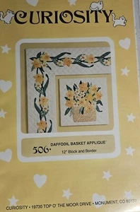 Curiosity 506 Daffodil Basket Applique VINTAGE 1991 Unused-QP5 - Picture 1 of 2