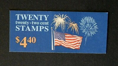 U.S. Scott #BK156 Booklet, $4.40 "Flag and Fireworks" - Image 1 of 2