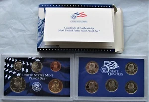 2006-S U.S. Mint Proof Set 10 Coins - COA - In Original Box JB235 - Picture 1 of 4