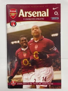 2005/06 ARSENAL V CHARLTON ATHLETIC 18-03-2006 PREMIER LEAGUE LAST @ HIGHBURY - Picture 1 of 1