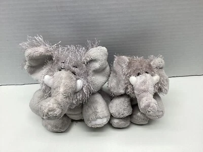Ganz Webkinz Elephants 7 In.HM007 & Lil’ Kinz Grey Plush Animals No Codes - Image 1 of 4
