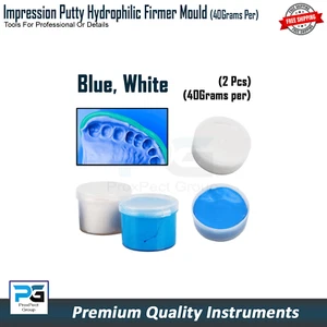 Teeth Impression Dental Hydrophilic Putty Firmer Tubs Disposable Set of 2-40grms - Picture 1 of 10