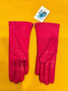 Portolano Nappaleder Damen Handschuhe mit Kaschmirfutter Fushia - Bild 1 von 5
