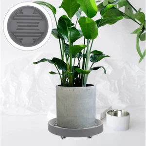 Flower Pot Base on Casters Planter Tray with Wheels Rolling Stand - Picture 1 of 12