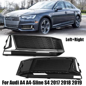 Cubiertas de parrilla antiniebla exterior del parachoques delantero para Audi A4 A4-Sline S4 2017 2018 2019 - Imagen 1 de 14