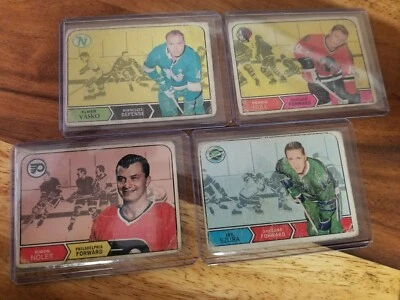 1968-69 O-PEE-CHEE - OPC - SZURA # 175 / NOLET # 187 ROOKIE CARDS + VASKO & HULL - Image 1 of 4