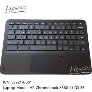 L92214-001 New HP Chromebook X360 11 G3 EE Palmrest Upper Case Keyboard Toupad - Picture 1 of 5
