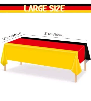 Mantel de banquete de plástico alemán Oktoberfest decoración impermeable 54x108 2 piezas Foto 1 de 2