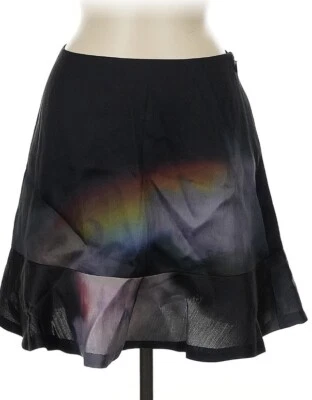 Falda de lana de seda con prisma arco iris arco iris talla 8 Cynthia Rowley nueva con etiquetas Foto 1 de 4