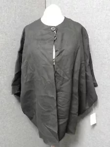 MaxMara Weekend Black Short Cape Coat UK 12 LN043 NN 06 - Picture 1 of 5
