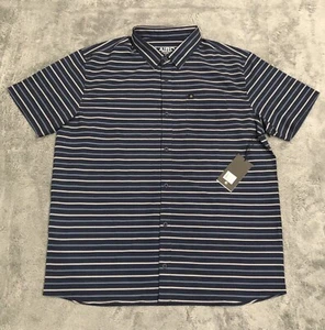 LAIRD HARBOUR AIR Men's XL Button Down Shirt Navy Stripe - Picture 1 of 8