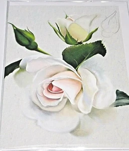 Tarjetas de felicitación en blanco, 4 x temas de flores disponibles. Gama de flores de caramelo. - Imagen 1 de 12