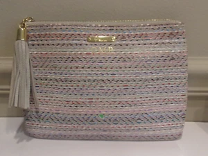 GiGi New York, Genuine Leather, Embossed Horizontal Stripe w/ Tassel Clutch Bag - Picture 1 of 11