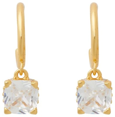 Huggies cuadrados Kate Spade New York Little Luxuries 6 mm transparente/dorado talla única Foto 1 de 4