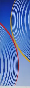 FRIEDRICH GEILER Geometric Composition blue HAND SIGNED LITHOGRAPH German Artist - Picture 1 of 4