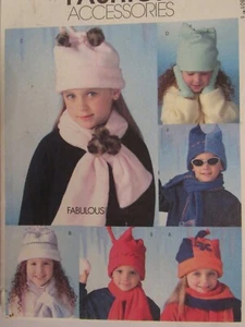 McCALLS Fashion Accessories #4680 Childrens Hats Scarves & Mittens PATTERN UC - Picture 1 of 3