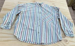 Karl Kani Jeans camicia uomo manica lunga casual a righe con bottoni taglia 2X cotone - Foto 1 di 9