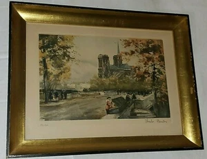 110 of 500 Charles Blondin Print Notre Dame Cathedral Paris France - Picture 1 of 12