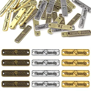 Handmade Label Metall 150 Stück Retro Handmade Tag Label Handmade Knöpfe Meta... - Bild 1 von 6