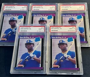 LOTE DE INVERSIÓN DE (5) TARJETAS DE NOVATO 1989 KEN GRIFFEY JR #33 PSA 9 (A07) - Imagen 1 de 2