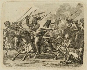 D. CHODOWIECKI (*1726), Ein Scharmützel,  1790, Radierung Figürlich Klassizismus - Imagen 1 de 4