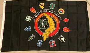 new VIETNAM VETERAN OUR CAUSE WAS JUST 3X5ft FLAG superior quality USA seller - Picture 1 of 4
