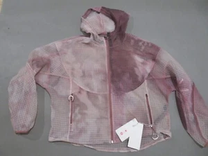Lululemon Team Canada Olympics Jacket Womens 8 Red Translucent Full Zip Hooded - Picture 1 of 7