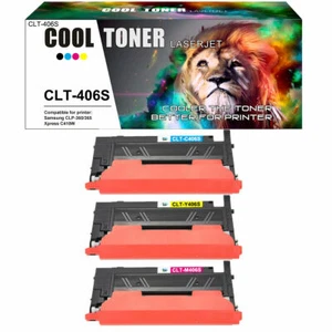 3PK CMY Color CLT-406S Toner for Samsung CLP-365W CLX-3305FW Xpress C410W C460FW - Picture 1 of 9