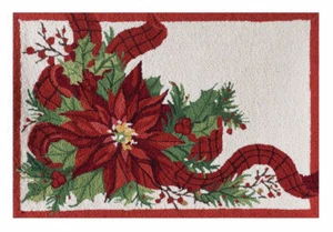 Peking Handicraft - Poinsettia Hook Rug - 31SERX468C03 - Picture 1 of 1