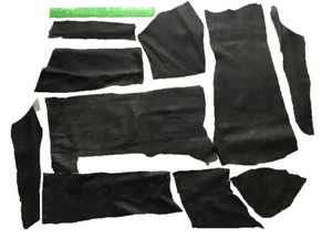 BLACK LEATHER REMNANTS - BAGS, ELBOW PATCHES, REPAIRS, CRAFTS, TOYS #3434 - Picture 1 of 1