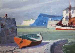 JACK COGGINS-NY/PA Realist-Original Signed Oil-New England Coastal-On the Hard - Picture 1 of 8