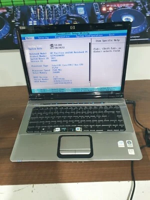 E246 HP Pavillion Entertainment laptop DV6500 core 2 duo t5250 2Gb RAM bios test - Image 1 of 4