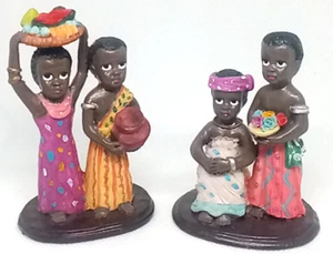 African American Child Islands souvenir figurines, set of two, 3" tall - Picture 1 of 5