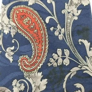 Botany 500 Mens Necktie Paisley Print Classic Polyester Neck Tie Navy Blue Red - Picture 1 of 6