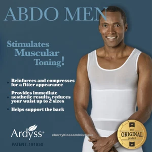 Ardyss Men T-Shirt New Original Retail Price $62 Abdomen Shaper Waist Tummy Tuck - Picture 1 of 13