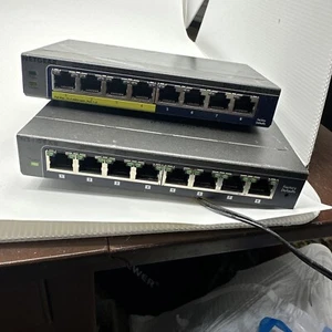 2 NETGEAR PROSAFE PLUS 8 PORT GIGABIT SWITCH GS108E - Charger Only For One - Picture 1 of 6