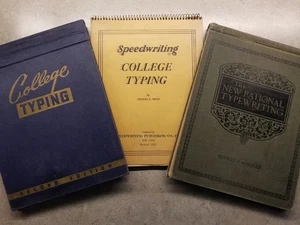 3 Vintage 1923, 1950 & 1955 Typewriting Course Manuals School Books Typing - Picture 1 of 12