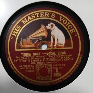PAUL WHITEMAN ORCHESTRA (Bix) "Show Boat - Vocal Gems" (EE+) 12" HMV C-1505 [78] - Bild 1 von 2